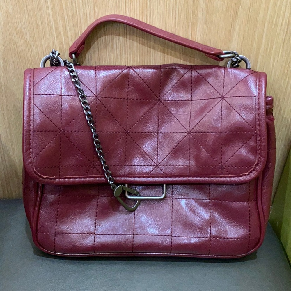 Zara Chain Bag, rich red (Maroon) Good as New!!